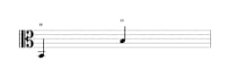 Noten der Note B in mehreren Oktaven (2)