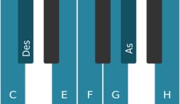 Klavierskala für C Double Harmonisch Dur