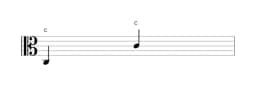 Noten der Note C in mehreren Oktaven (3)