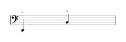 Noten der Note H in mehreren Oktaven (1)