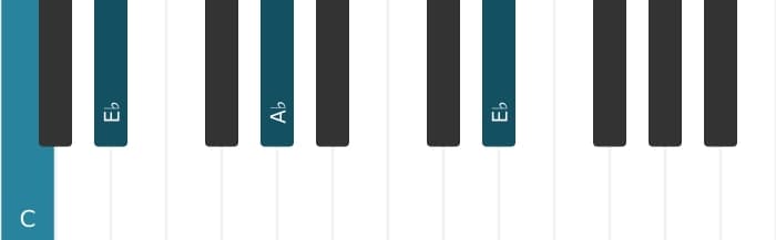 Piano voicing of chord A flat Major - 3