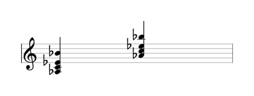 Sheet music of A flat Major add ninth in three octaves (3)