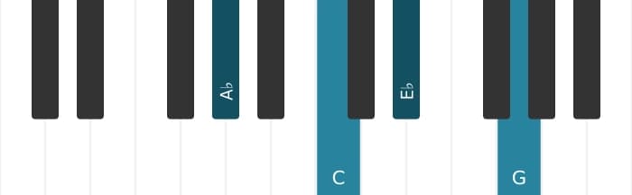 Piano voicing of chord A flat Major seventh - 0