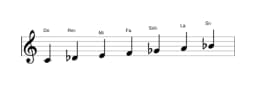 Partitura de la escala Do Oriental en tres octavas (4)
