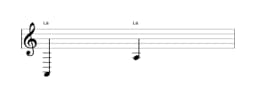Partition de la note La sur plusieurs octaves (2)
