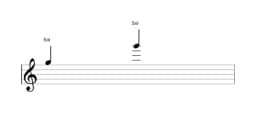 Partition de la note Sol sur plusieurs octaves (5)