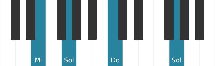 Intonazione al pianoforte dell'accordo Do Maggiore - 3