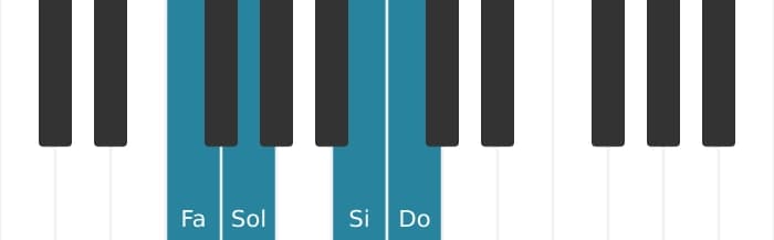 Intonazione al pianoforte dell'accordo Do Maggiore nona sospeso quarta - 3