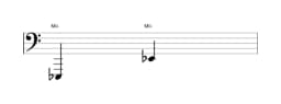 Partitura da nota Mi bemol em múltiplas oitavas (1)